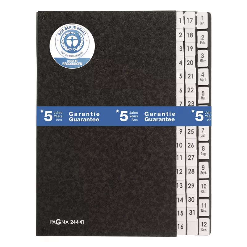 PAGNA Classic organizador de secretária 44 compartimentos - A4 - preto - vertical - 265 x 55 x 340 mm