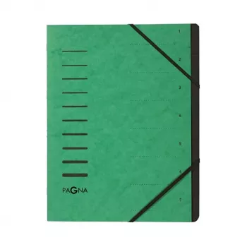 Pagna 40058-03 pasta organizadora A4, 7 divisórias, verde