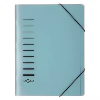 Pagna pasta de arquivo com divisórias 6 compartimentos azul