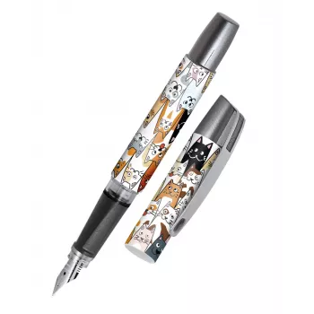 ONLINE Campus Fluffy Cats caneta de tinta permanente de cartuchos multicolor M médio