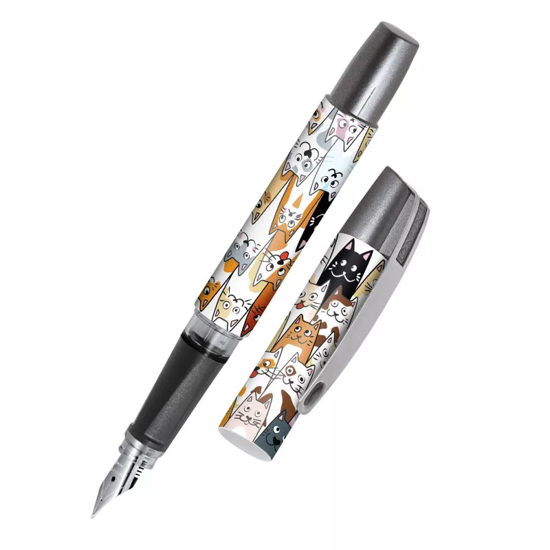 ONLINE Campus Fluffy Cats caneta de tinta permanente de cartuchos multicolor M médio