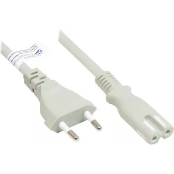GoodConnections cabo de alimentação euro ficha euro tipo C (reta) para conector C7/euro 8 (reta), cinzento, 0,75 mm², 1,8 m, Good Connections® (P0370-GR018)
