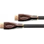 Cabo HDMI High-Speed com Ethernet PYTHON 4K2K/UHD, contactos banhados a ouro, OFC, trança de nylon, preto, 1 m, Série PYTHON (GC-M0015)