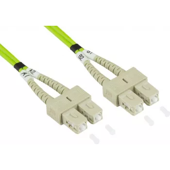 Cabo de patch de fibra ótica Alcasa LW-8075SC5 7,5 m LSZH OM5 SC duplex verde