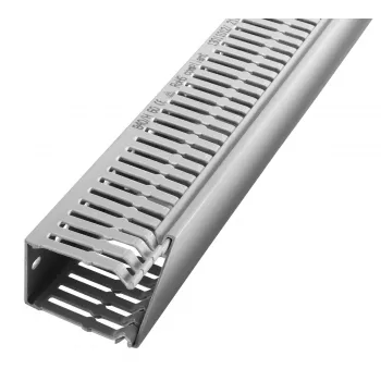 LICATEC calha para cabos 60 x 40 mm 7312-1 cinzento PVC ranhurada