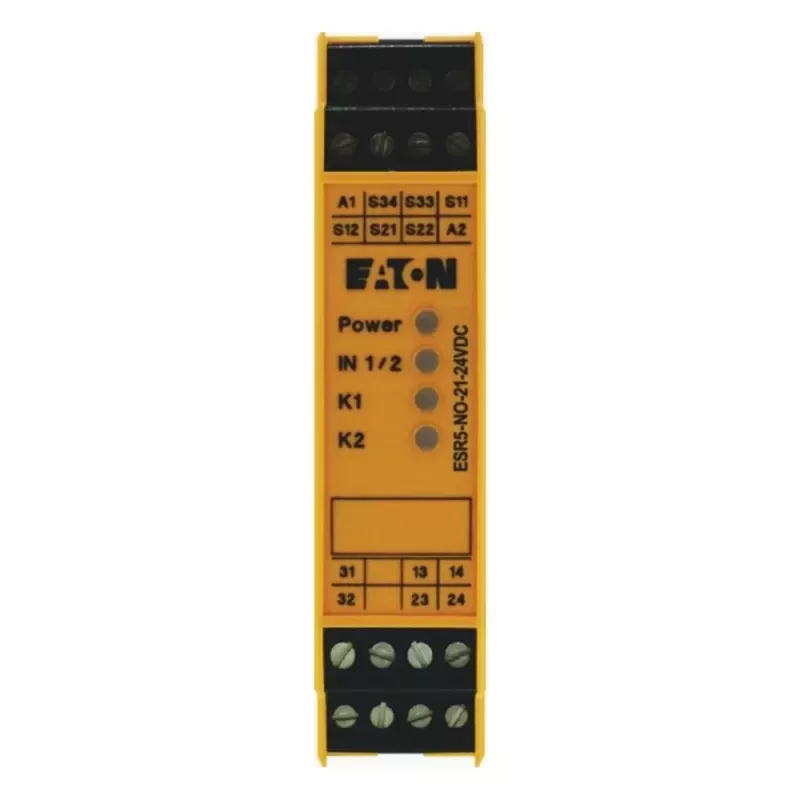 EATON ESR5-NO-21-24VDC relé de segurança paragem de emergência 24V DC 2NO+1NC calha DIN
