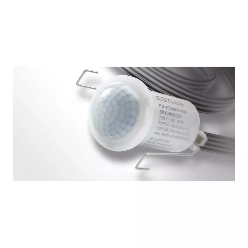 ESYLUX EP10426155 Detetor de presença de teto sem fios 360° 8m IP55 Branco