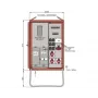 Quadro de distribuição Walther-Werke WAV0170R1 44kVA campo de contadores 2 DDR tipo B 9 MCB 4