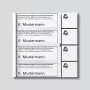 Módulo de botões de campainha Siedle TM 612-4 branco sobrepor 4 botões Vario