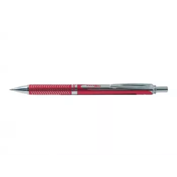 Caneta roller de tinta gel líquida Pentel EnerGel Sterling BL407B, 0,7 mm, preto, retrátil, corpo em metal