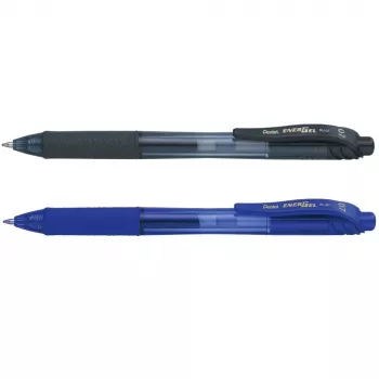 Caneta roller de gel Pentel EnerGel-X BL107, 0,35 mm extrafina, cores de tinta sortidas, pack de 4
