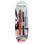 Caneta pincel Pentel Brush Pen FP10 - corpo laranja, tinta preta