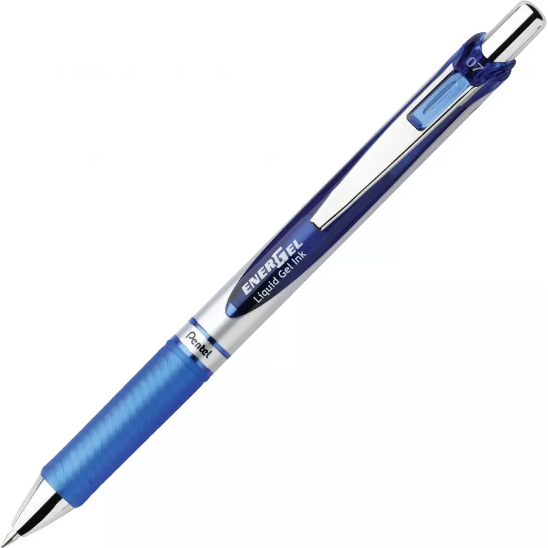 Conjunto de canetas roller de gel líquida Pentel EnerGel BL77-4COL, 4 canetas (laranja, rosa, azul-claro, violeta), 0,7 mm
