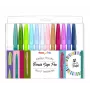 Conjunto de 12 canetas pincel pastel Pentel Brush Sign Pen Artist SES15C-12