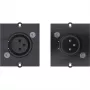 Bachmann Modular Faceplate Snap-In XLR de 3 pinos fêmea preto