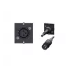 Bachmann Modular Faceplate Snap-In XLR de 3 pinos fêmea preto