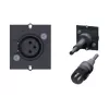 Bachmann Modular Faceplate Snap-In XLR de 3 pinos fêmea preto