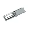 Bachmann CONI DUO régua de tomadas de encastrar curta com 2 tomadas Schuko e 2 espaços para módulos, preto