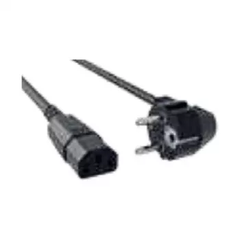 Bachmann Cabo de alimentação H05VV-F 3G1.5 CEE 7/7 para C13, 1,5 m, preto