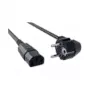 Bachmann Cabo de alimentação H05VV-F 3G1.5 CEE 7/7 para C13, 1,5 m, preto