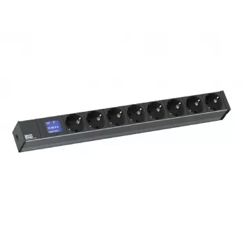 Bachmann BN0500 19 polegadas 1U 8x Schuko PDU 2m ficha Schuko 230V 16A