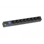 Bachmann BN0500 19 polegadas 1U 8x Schuko PDU 2m ficha Schuko 230V 16A