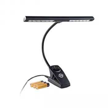 Candeeiro para estante de partituras K&M 12295 com dimmer, LED, preto