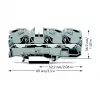 WAGO 2010-1301 borne de passagem, 10 mm², 800 V, cinzento, montagem em calha DIN