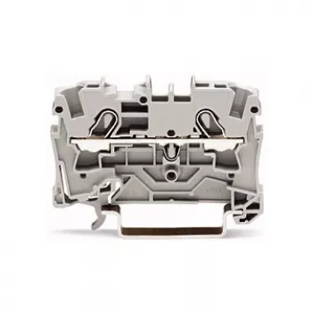 WAGO 2004-1201 borne de passagem, 2 condutores, 800 V, 32 A, cinzento, 6,2 mm de largura, CAGE CLAMP