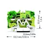 WAGO 2004-1207 Terminal de terra de 2 condutores, 4 mm²