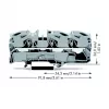 WAGO 2016-1301 borne de passagem - 12 mm - 91,8 mm - 36,9 mm - 800 V