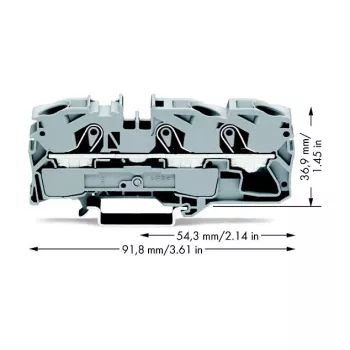 WAGO 2016-1301 borne de passagem - 12 mm - 91,8 mm - 36,9 mm - 800 V