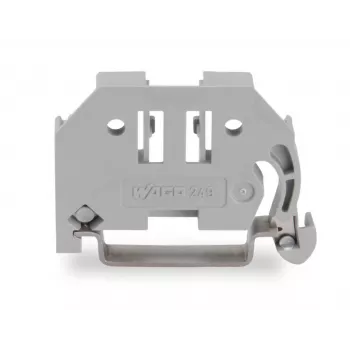WAGO 249-116 batente terminal sem parafusos, 6 mm, para calha DIN 35 x 15, cinzento