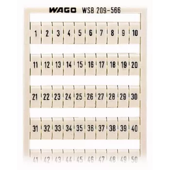 WAGO 209-566 tiras de marcação - branco - 5 mm - 250 mm - sem inscrição - para bornes de série TOPJOB S