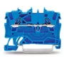 WAGO 2001-1204 bloco de terminais Push-in CAGE CLAMP de 4 condutores, cinzento, 500V, 24A, 0,25-2,5 mm², montagem em calha DIN