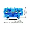 WAGO 2002-1304 bloco de terminais Push-in de 3 condutores, 2,5 mm², 800 V, cinzento