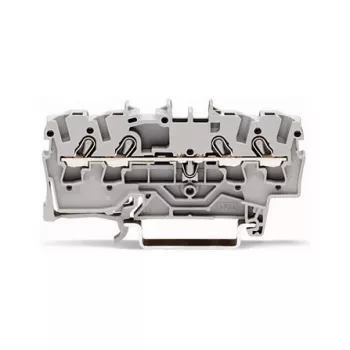 WAGO 2002-1401 borne de passagem, 4 condutores, 2,5 mm², Push-in CAGE CLAMP, 800 V, cinzento