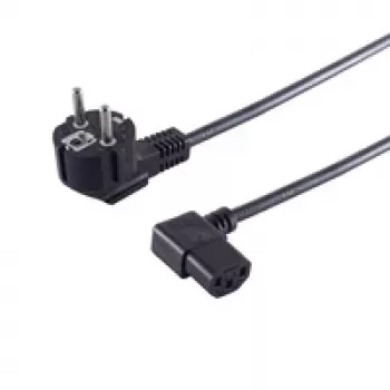 S CONN Maximum Connectivity Cabo de alimentação 90° angular CEE 7/7 para C13 1,8 m preto