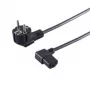 S CONN Maximum Connectivity Cabo de alimentação 90° angular CEE 7/7 para C13 1,8 m preto