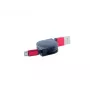 ShiverPeaks Cabo de carregamento USB 2.0 ficha A para ficha Micro-B, extensível, vermelho, 0,8 m