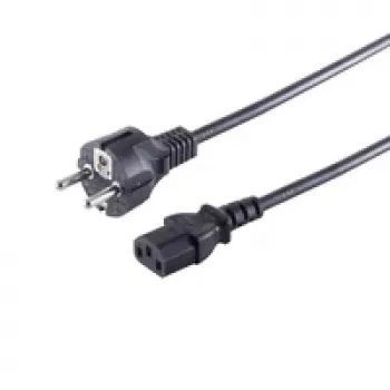 S CONN Maximum Connectivity Cabo de alimentação Schuko reto CEE 7/7 para C13 preto VDE 1,8 m