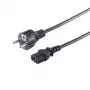 S CONN Maximum Connectivity Cabo de alimentação Schuko reto CEE 7/7 para C13 preto VDE 1,8 m
