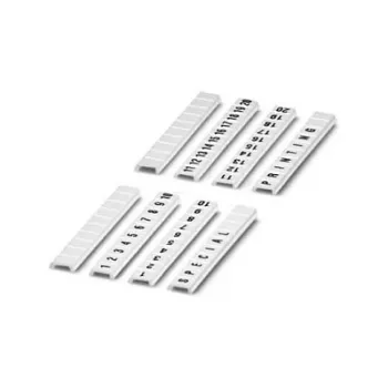 Phoenix Contact ZBF 4 Fita de marcação plana para bloco de terminais, branco, 4 mm, números 1-10, 10 peças (0808626:0001)