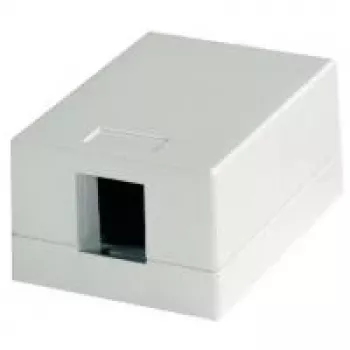 Tomada de rede Telegärtner branco alpino 1 porta de superfície/embutir