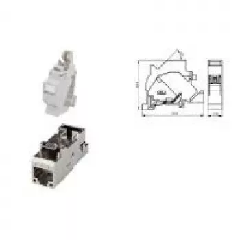 Tomada para calha DIN Telegärtner RJ-45 cinzento claro RAL 7035 J00023A0205
