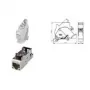 Tomada para calha DIN Telegärtner RJ-45 cinzento claro RAL 7035 J00023A0205
