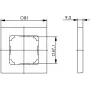Telegärtner B00004A0024 moldura de cobertura de rede sem parafusos de 8 portas branco puro 81x81mm