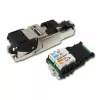 Ficha RJ45 Telegärtner MFP8 Cat.6a (Deep), T568A com tampa antipoeira pré-montada, caixa robusta de zinco fundido - 1 unidade (J00026A2004)