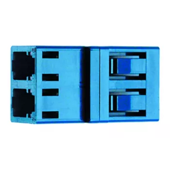 Conector de fibra ótica Telegärtner J08071A0048 LC duplex OM4 multimodo, violeta, ferrula de cerâmica, 1 unidade