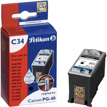 Cartucho de tinta remanufaturado Pelikan para Canon PG-40 (preto, alto rendimento)